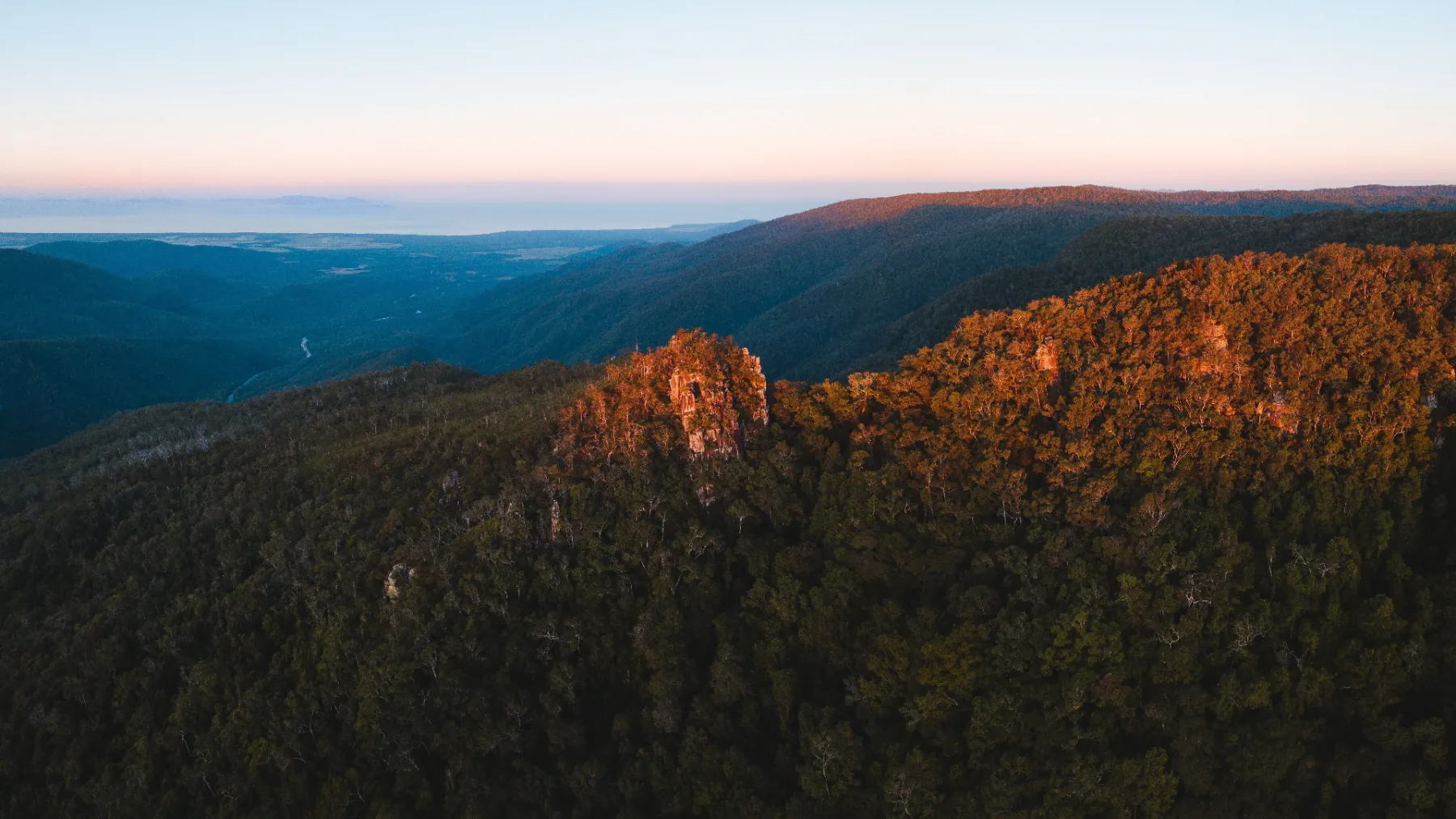 Rainforest and mountain scenery in Paluma Range National Park north of Townsville